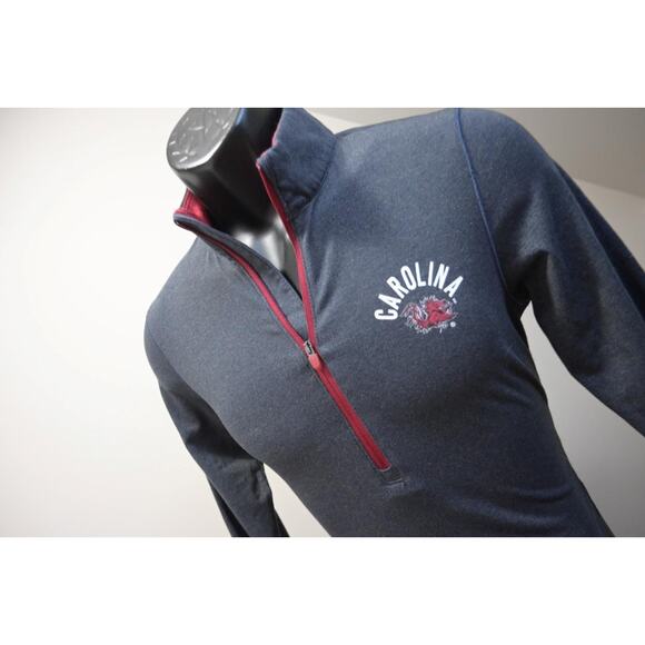 Under Armour Zip Neck HeatGear Fitted Jacket Carolina GameCocks Womens Sz Small - Picture 1 of 7
